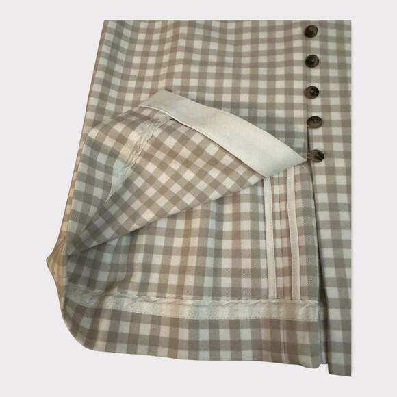 White House Black Market Gingham Button-Front Dress - Size 00 - Picture 10 of 12
